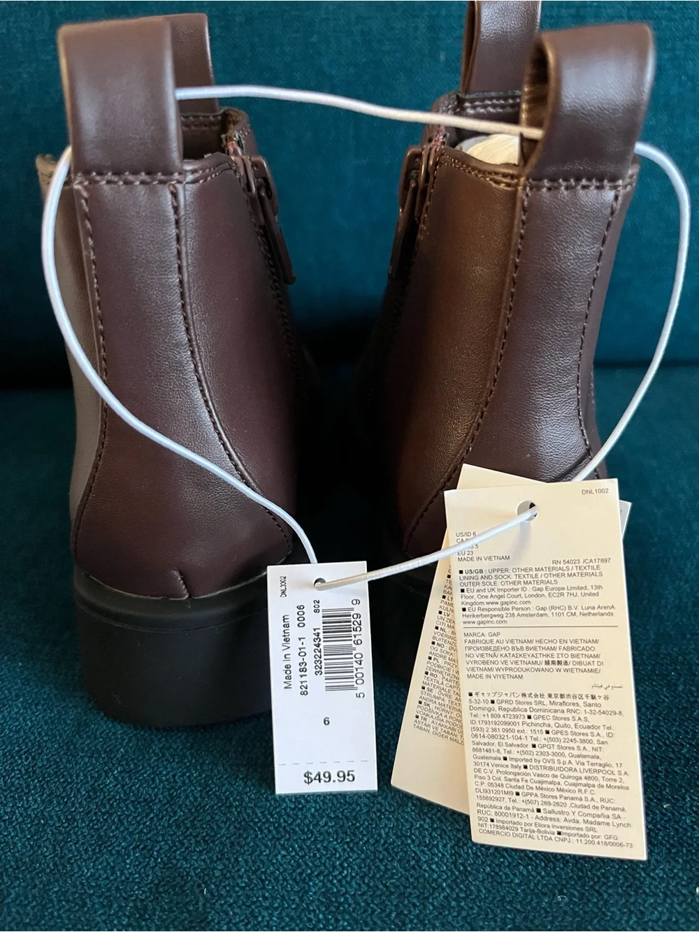 GAP Kids Brown Chelsea Boots with Black Elastic